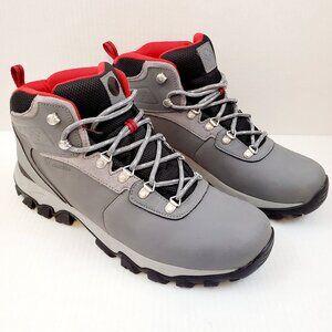 COLUMBIA Newton Ridge Plus II Mens Size 12 Wide Gray Leather Hiking Boot Shoes